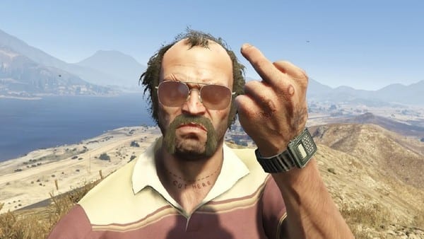 GTA V Trevor middle finger