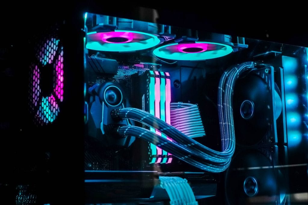 Pro PC tower with RGB lighting