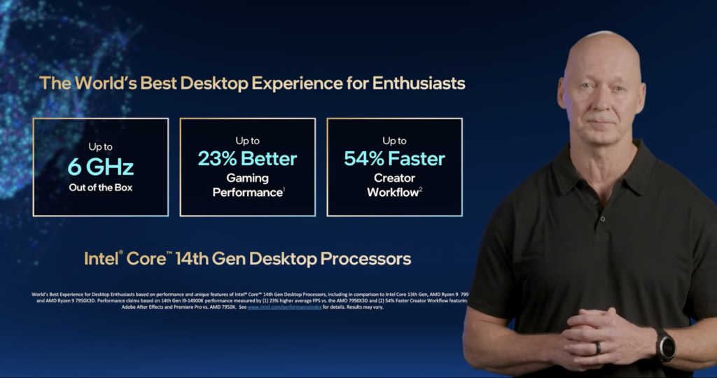 Intel 14th gen CPU chart