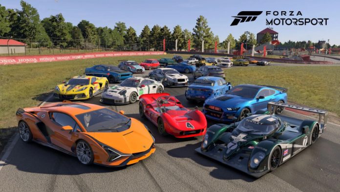 Forza Motorsport game screen shot many cars